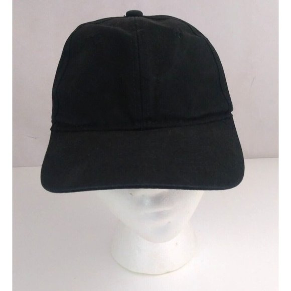 Solid Black Unisex Adjustable Baseball Cap - Picture 1 of 7